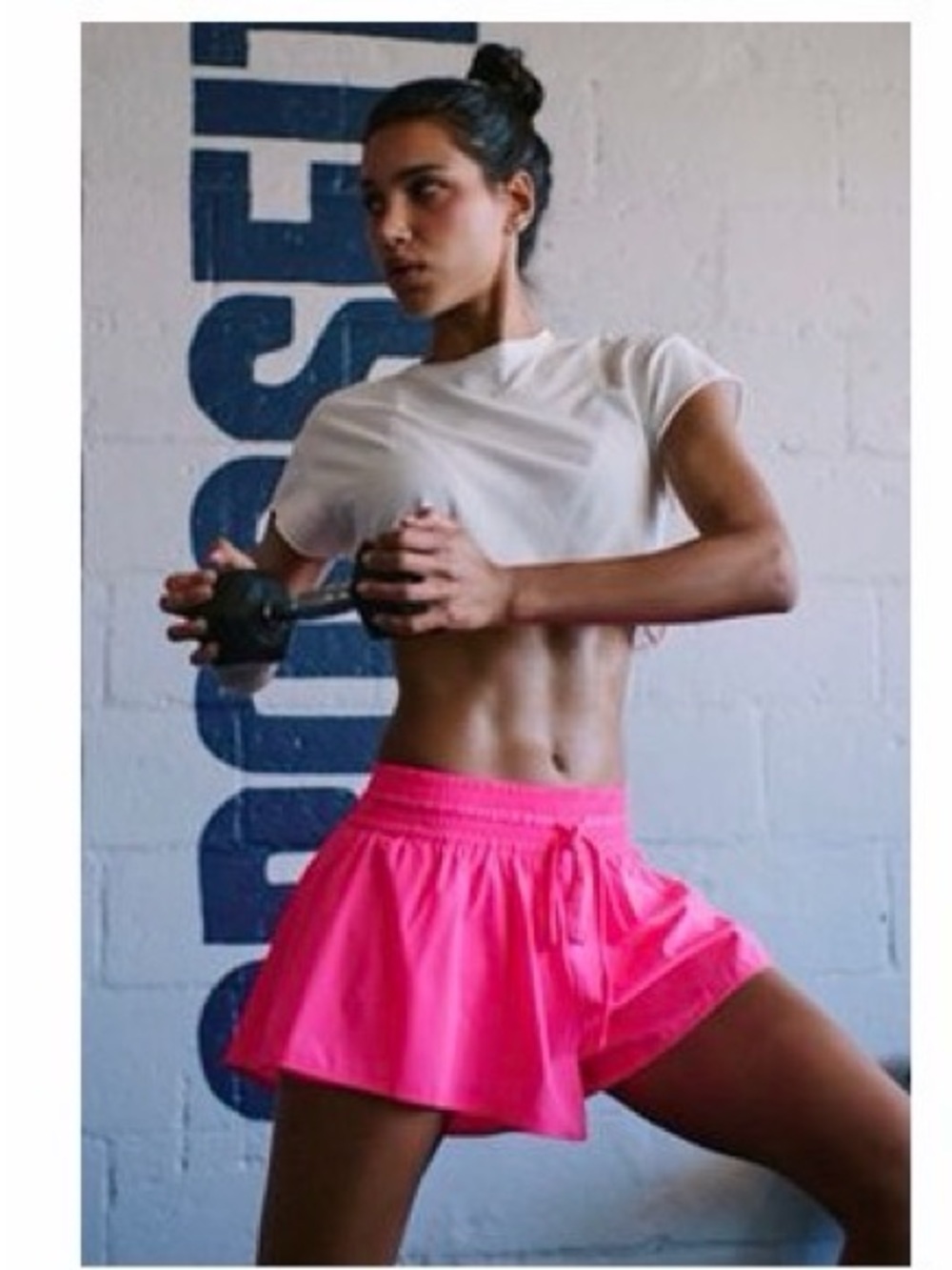 Free people movement wild bloom 2-in-1 shorts/ hot pink nwt $58